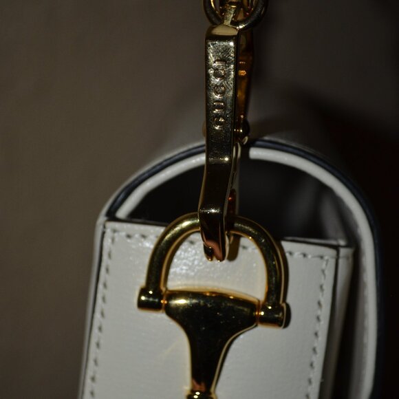 NWOT $3550 Gucci Cream Leather Horsebit 1955 Crossbody Shoulder Handbag 2 Straps - Picture 9 of 14